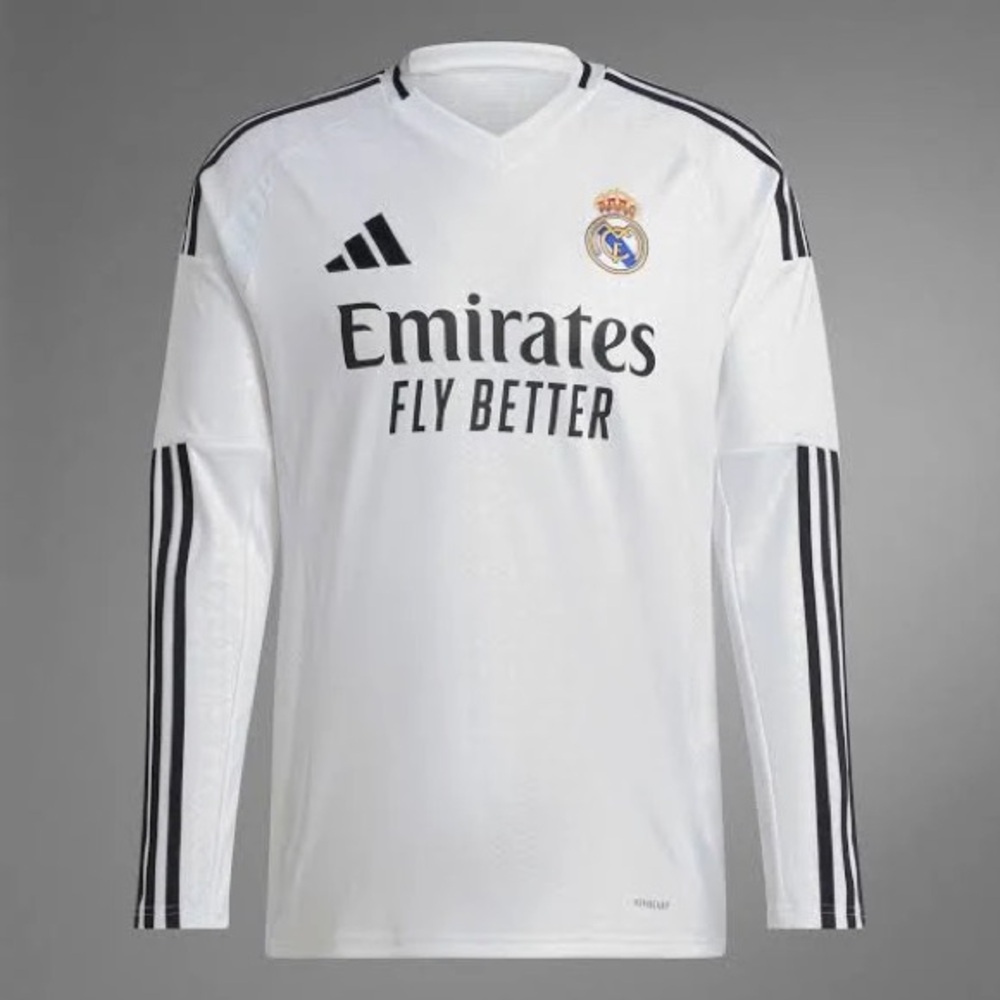 Real Madrid 2024/25 Mbappé #9 Home Long Sleeve Jersey NWT + Bag